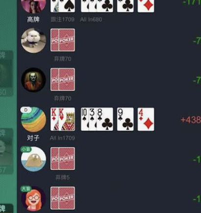 QQ扑克策略复盘检查表示意